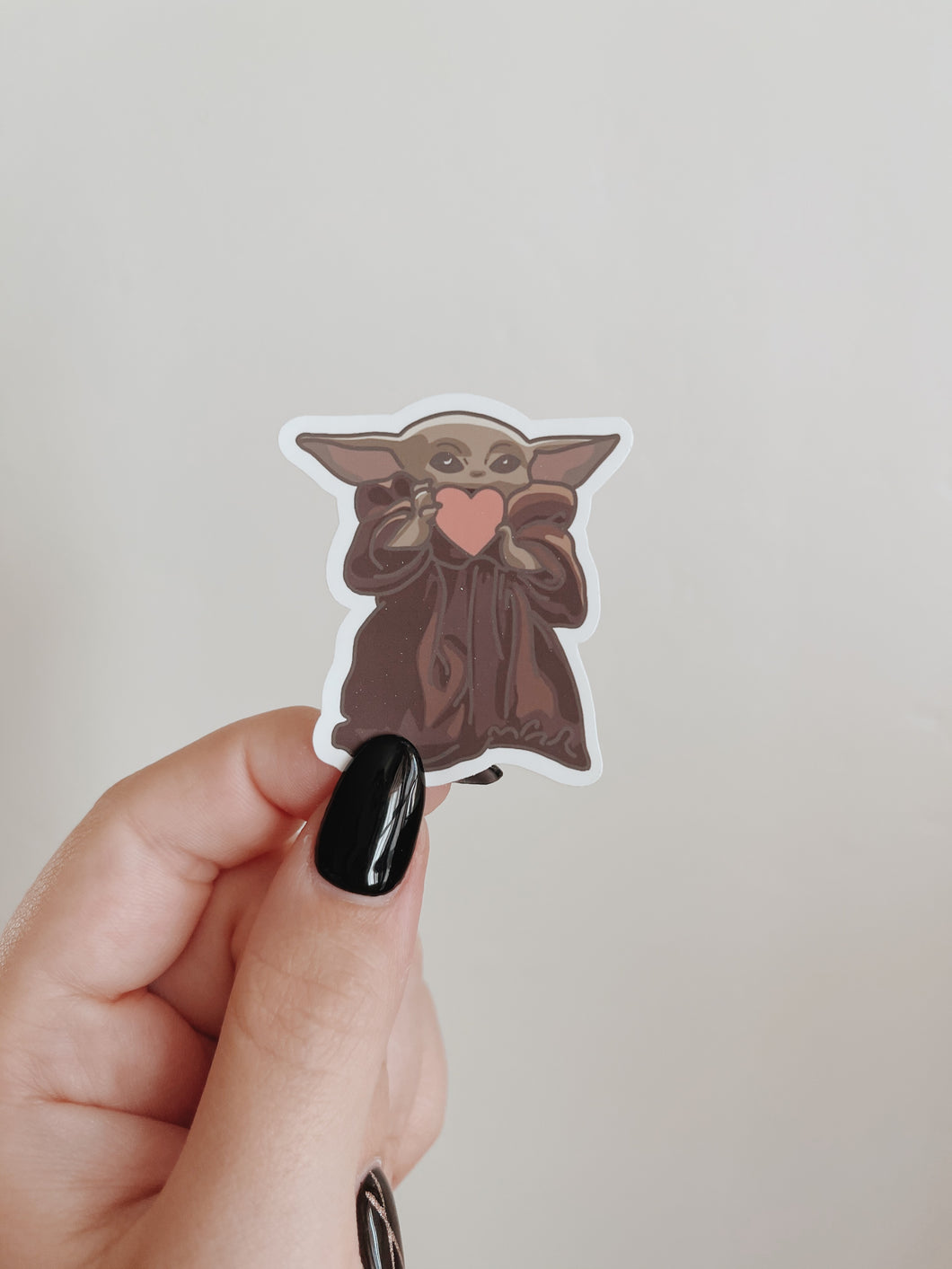 Baby Yoda Valentine Sticker