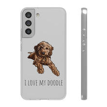 Load image into Gallery viewer, I Love My Goldendoodle Flexi Phone Case