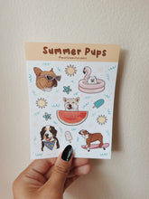 Load image into Gallery viewer, Summer Pups Sticker Sheet