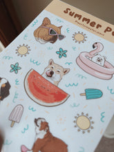 Load image into Gallery viewer, Summer Pups Sticker Sheet