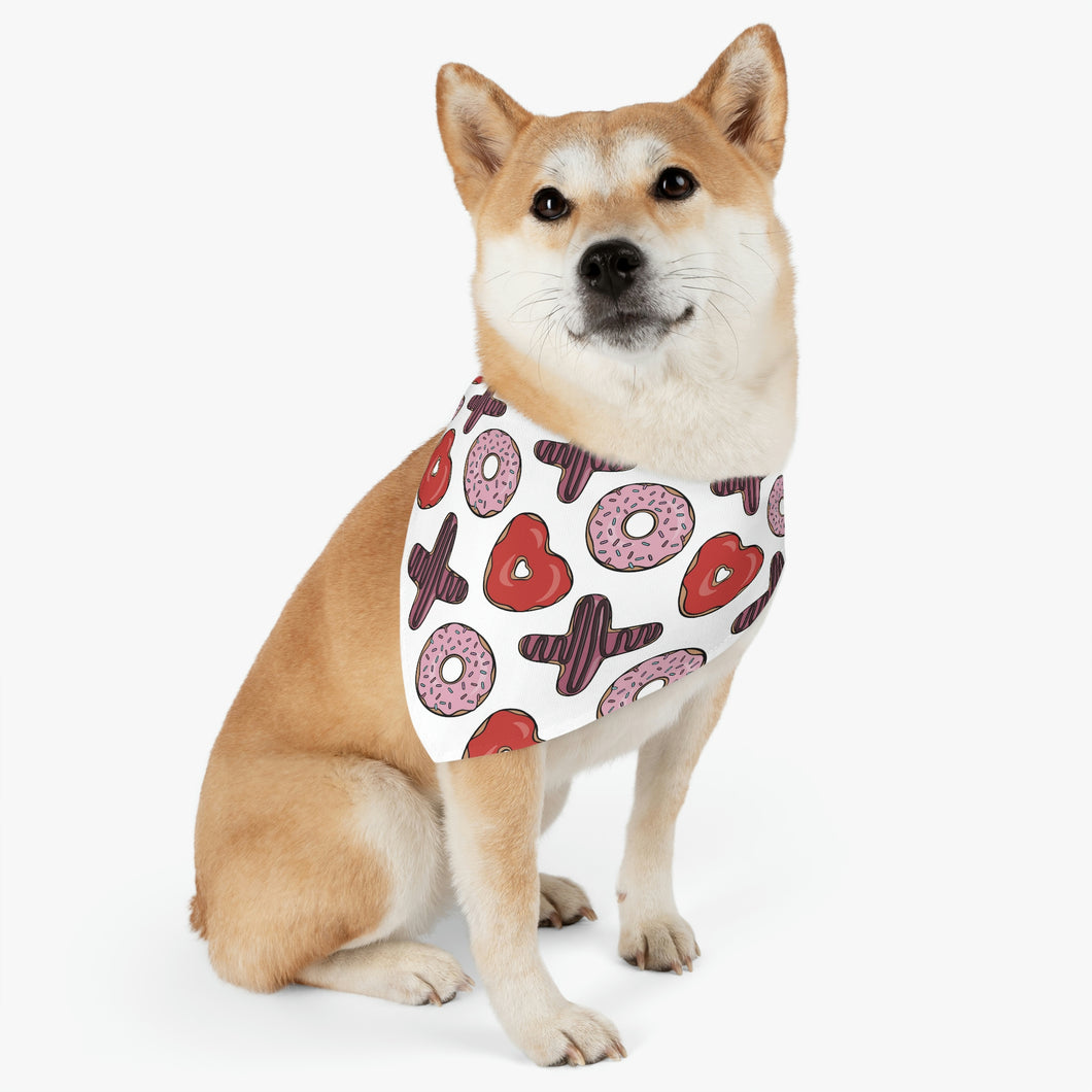 Valentine Donuts Pet Bandana Collar