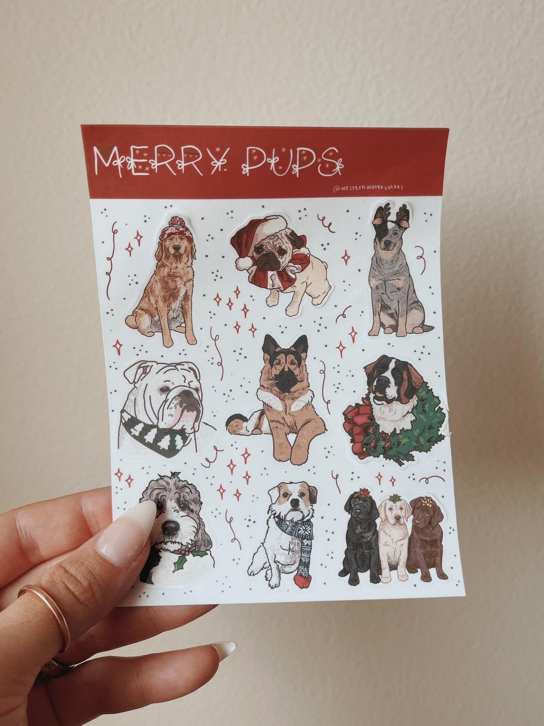 Merry Pups Sticker Pack