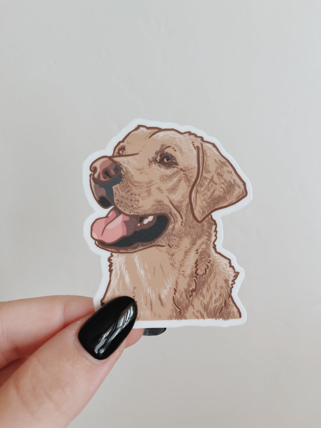 Yellow Labrador Portrait Sticker