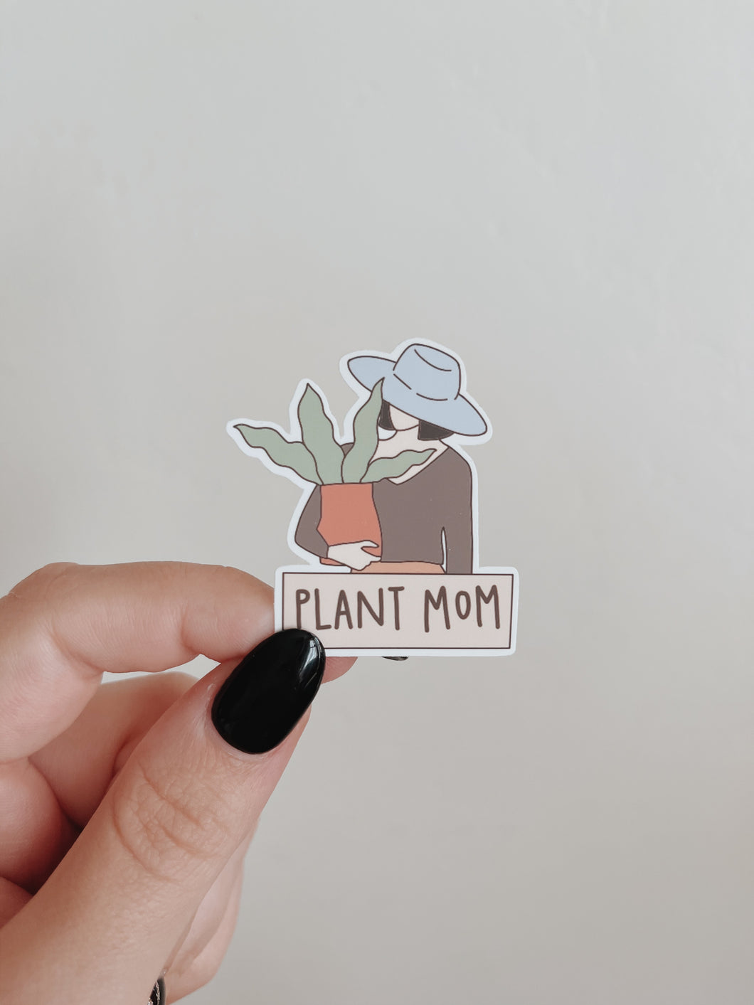 Simple Plant Mom Sticker
