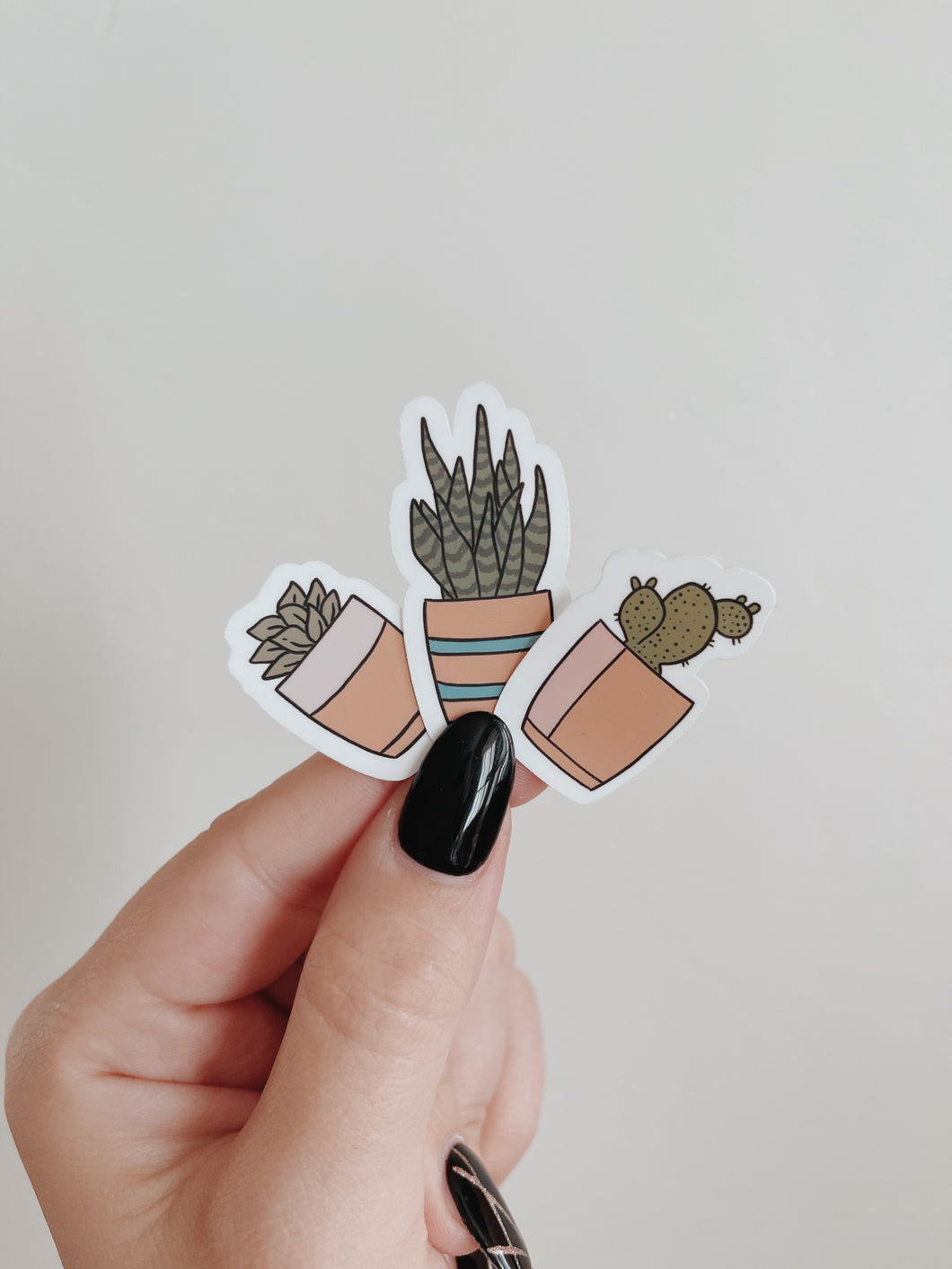 Small Potted Plants Sticker Set