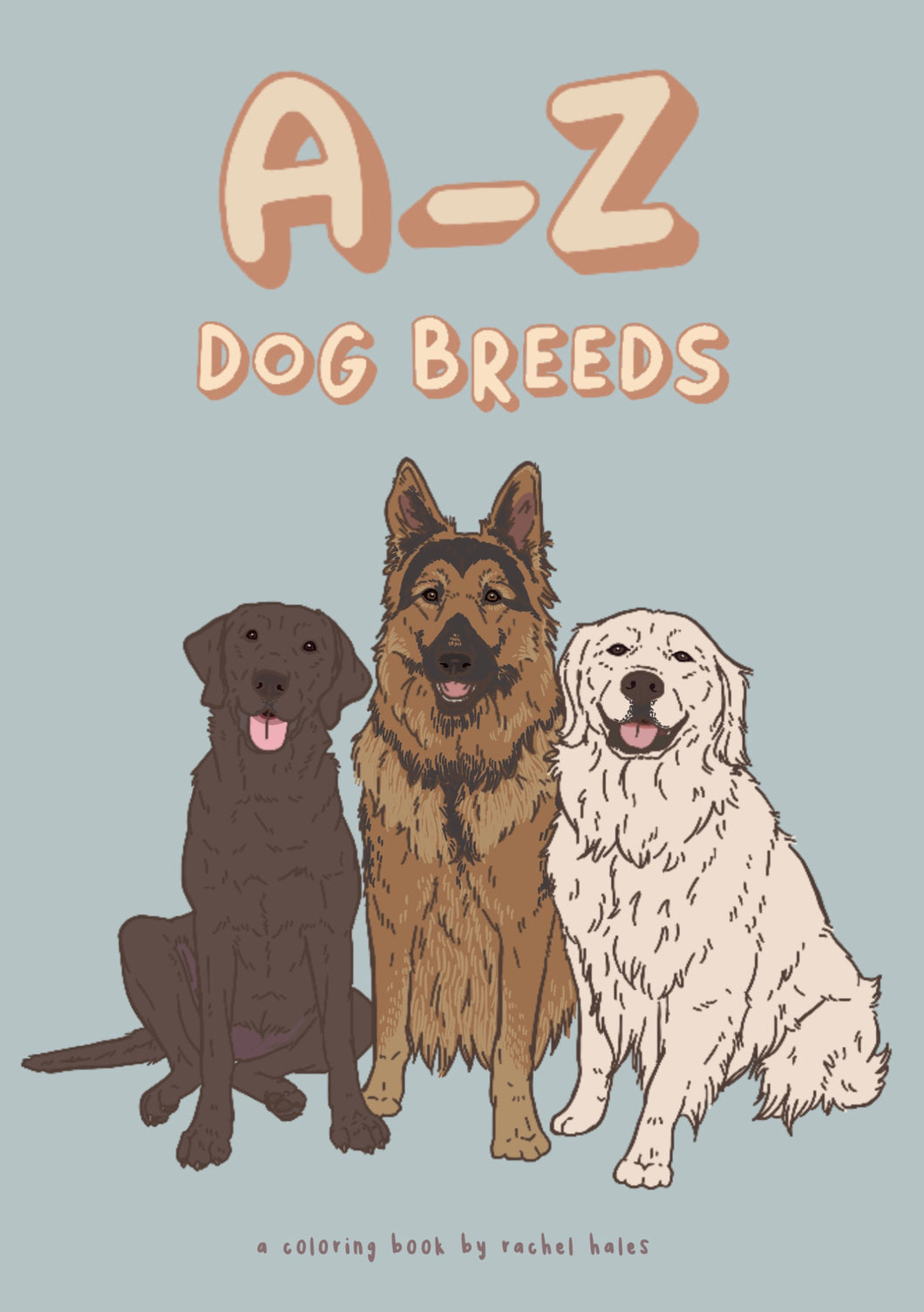 A-Z Dog Breeds Coloring E-Book (Digital Download)