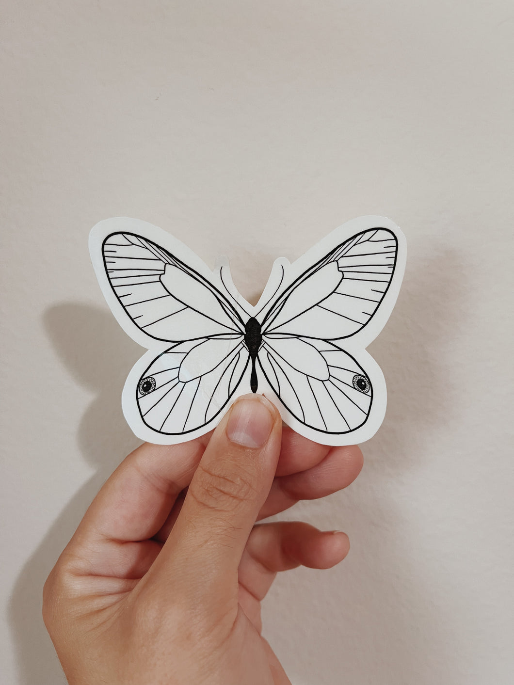 Round Butterfly Temporary Tattoo